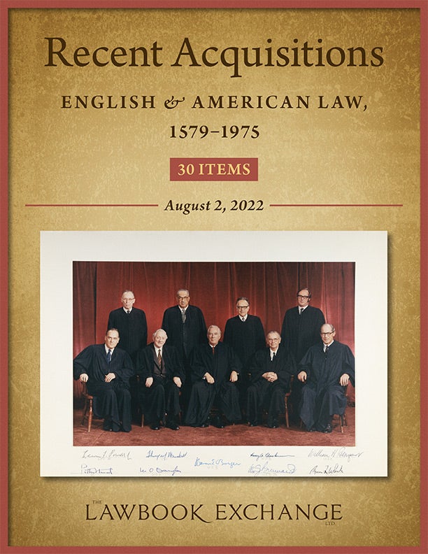 Recent Acquisitions: English & American Law, 1579–1975 - 30 Items