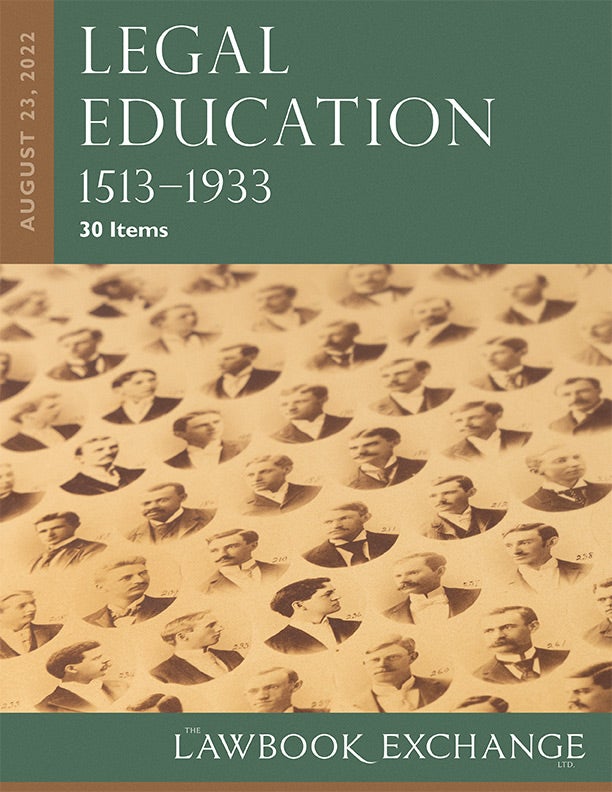 Legal Education, 1513–1933: 30 Items