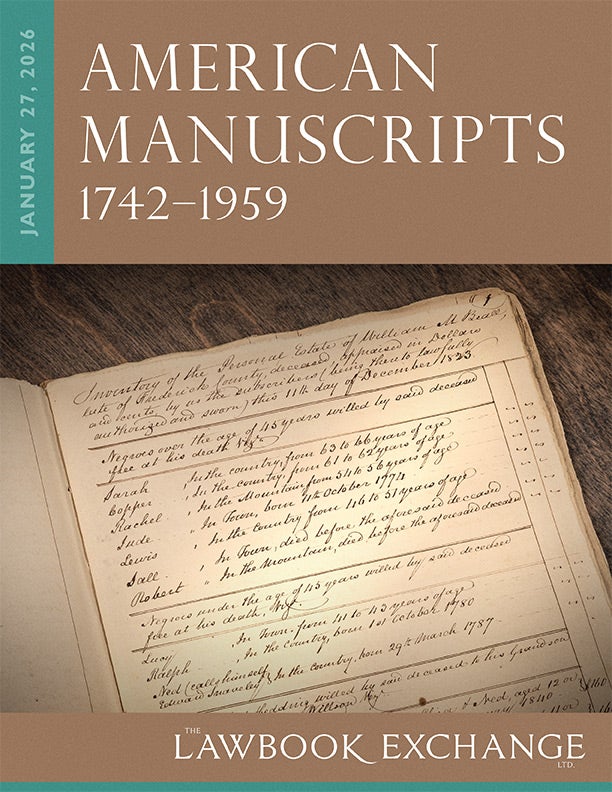 American Manuscripts, 1742&ndash;1959