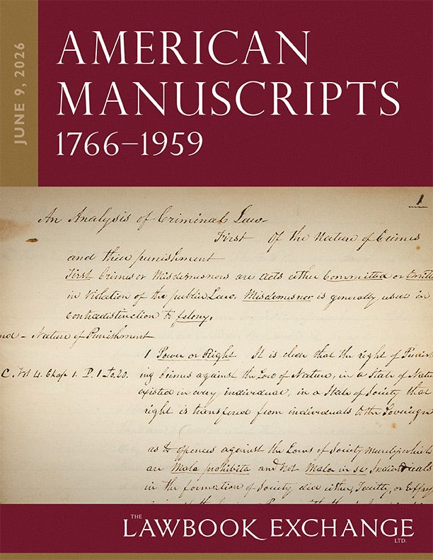 American Manuscripts, 1766&ndash;1959