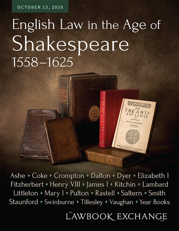 English Law in the Age of Shakespeare, 1558–1625