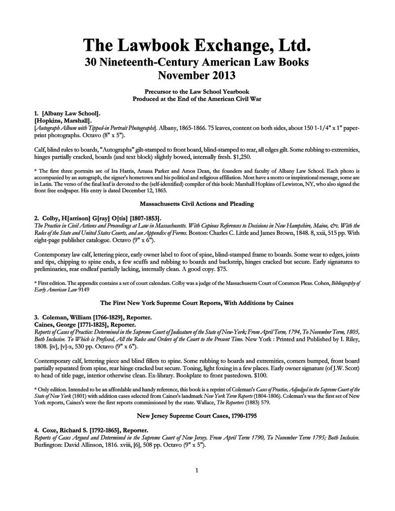 30 Nineteenth-Century American Law Books