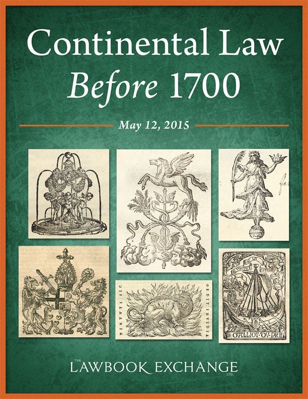 Continental Law Before 1700 - 30 Titles