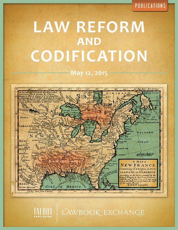 Law Reform and Codification