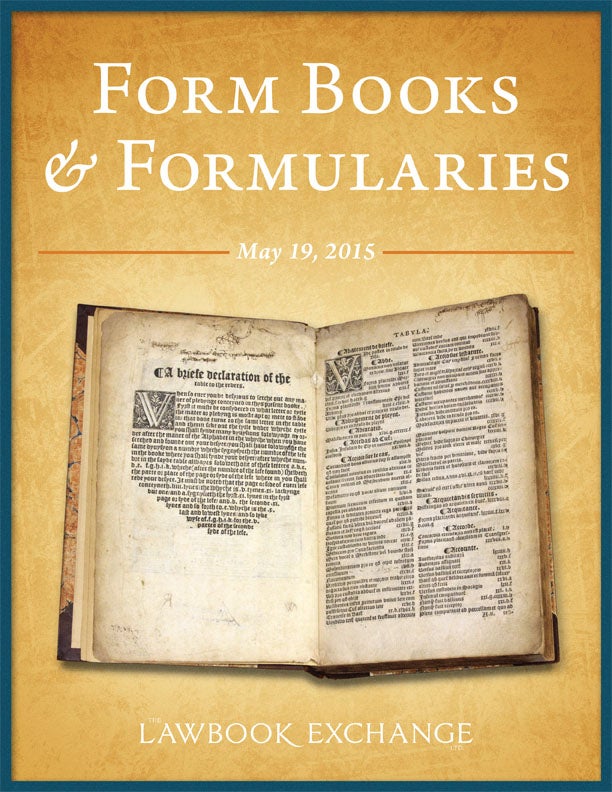 30 American and English Formbooks and Formularies