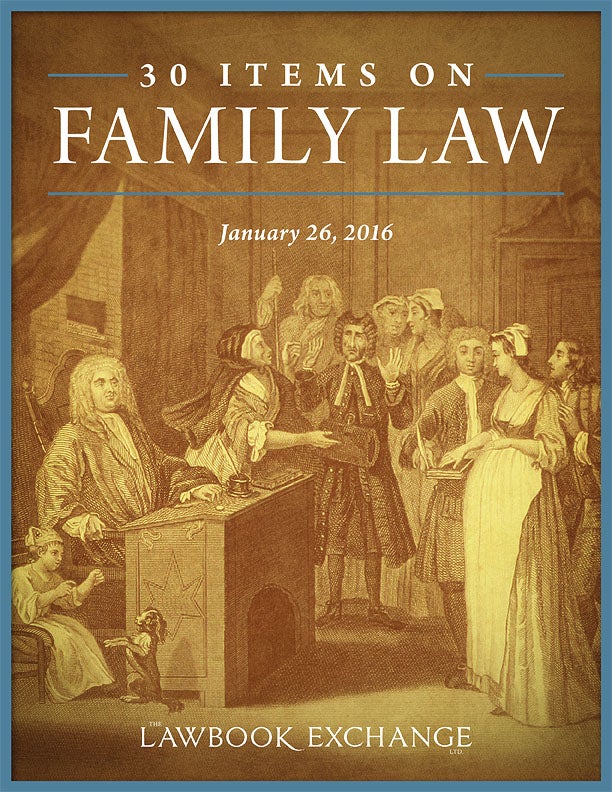30 Items on Family Law