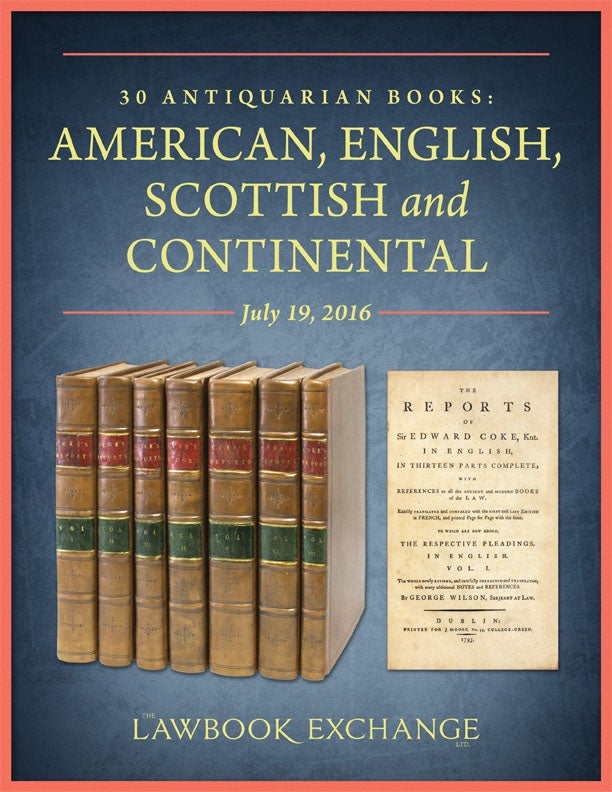 30 Antiquarian Books: American, English, Scottish and Continental