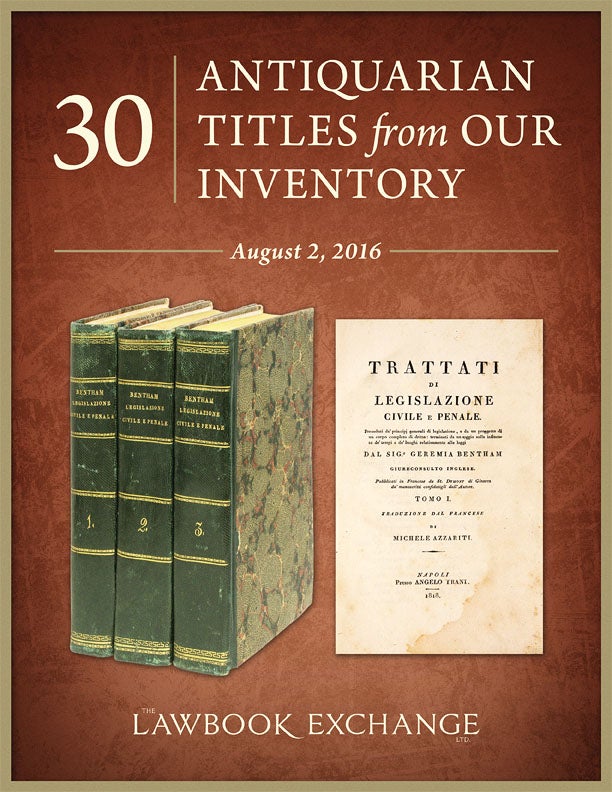 30 Antiquarian Titles from Our Inventory