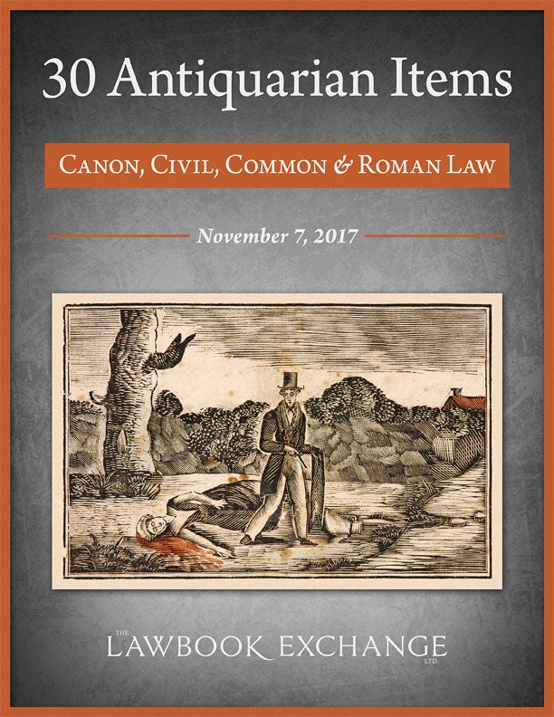 30 Antiquarian Items: Canon, Civil, Common and Roman Law