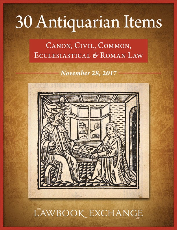 30 Antiquarian Items: Canon, Civil, Common, Ecclesiastical and Roman Law
