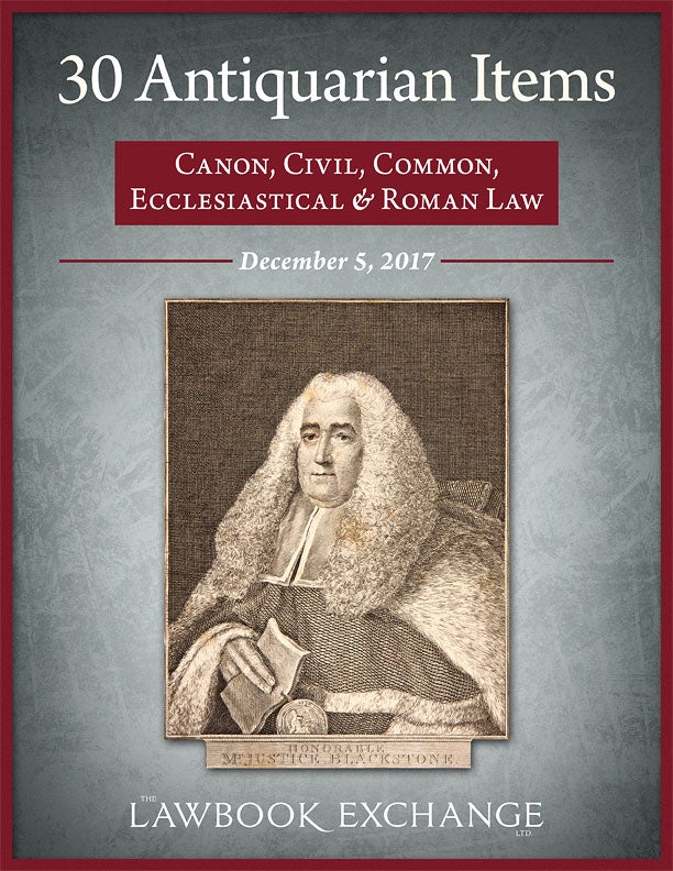 30 Antiquarian Items: Canon, Civil, Common, Ecclesiastical and Roman Law