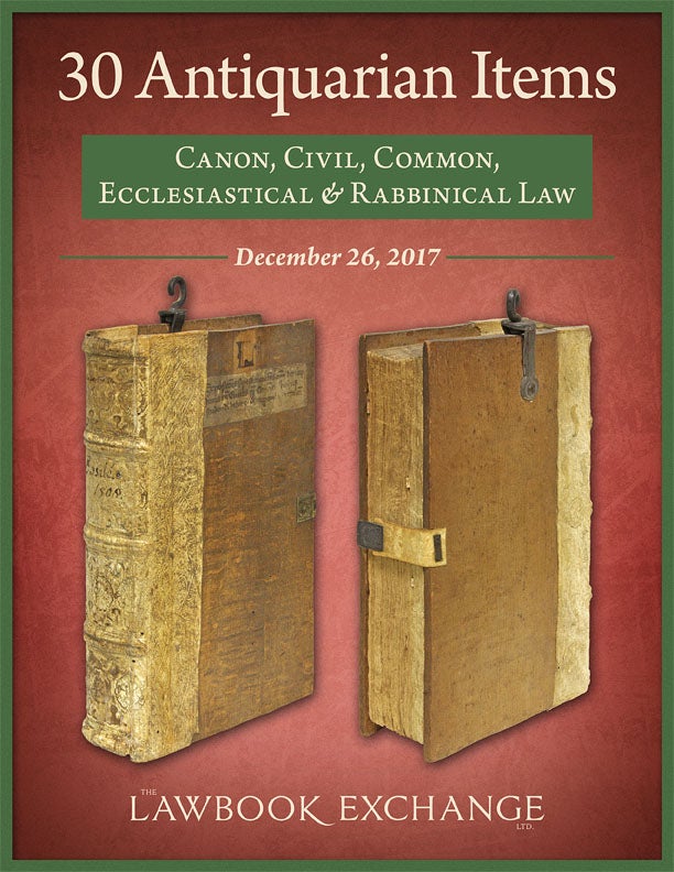 30 Antiquarian Items: Canon, Civil, Common, Ecclesiastical & Rabbinical Law