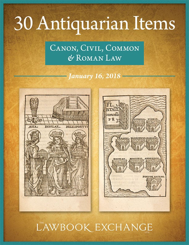 30 Antiquarian Items: Canon, Civil, Common and Roman Law