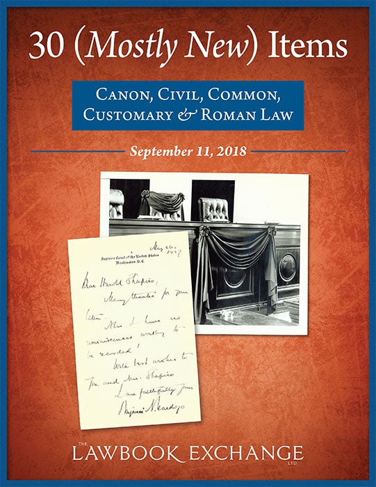 30 (Mostly New) Items: Canon, Civil, Common, Customary & Roman Law