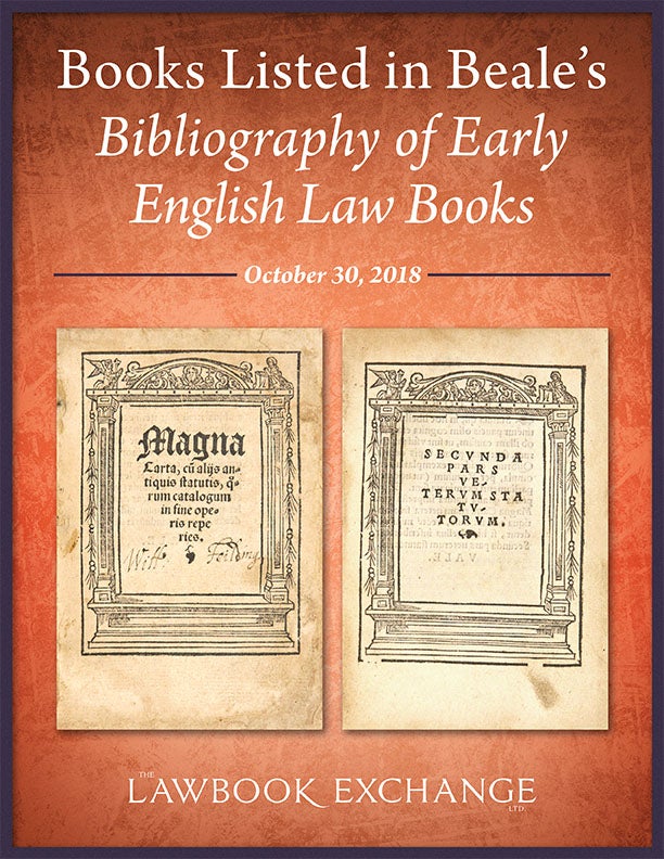 Books Listed in Beale’s Bibliography of Early English Law Books