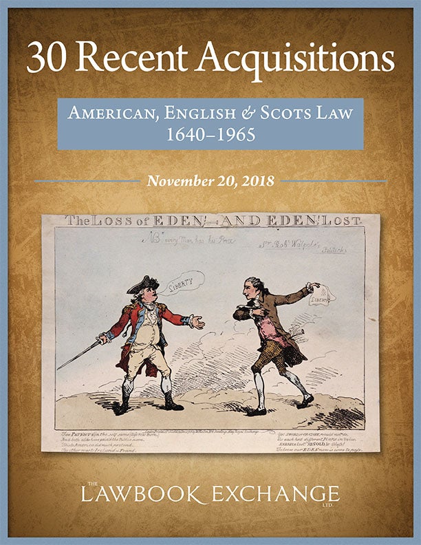 30 Recent Acquisitions: American, English & Scots Law, 1640-1965