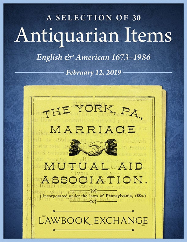 A Selection of 30 Antiquarian Items: English & American 1673-1986