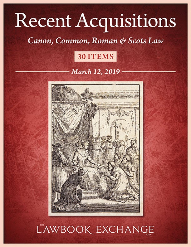 30 Recent Acquisitions: Canon, Common, Roman & Scots Law