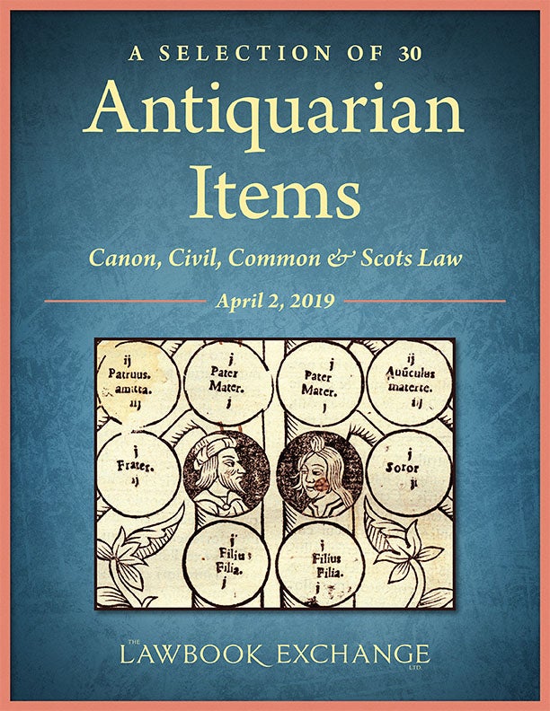 A Selection of 30 Antiquarian Items: Canon, Civil, Common & Scots Law