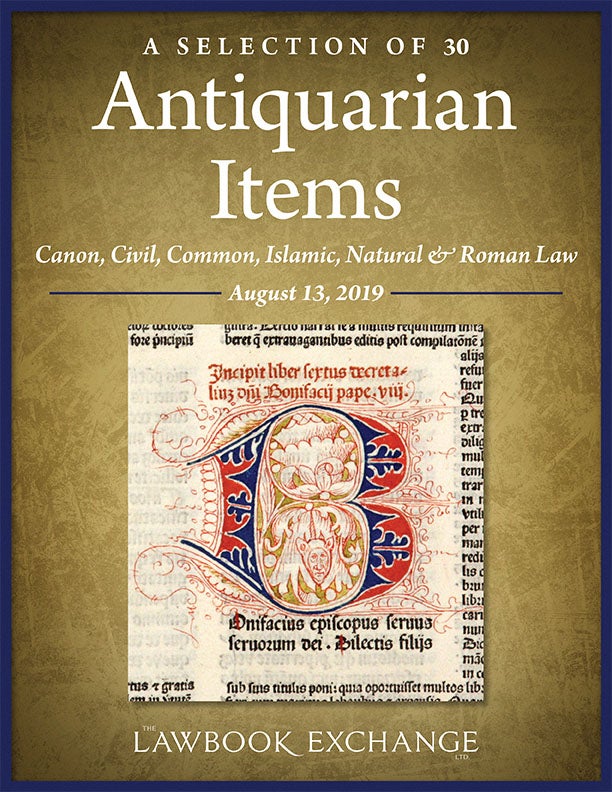 A Selection of 30 Antiquarian Items: Canon, Civil, Common, Islamic, Natural & Roman Law