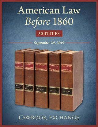 American Law Before 1860: 30 Titles