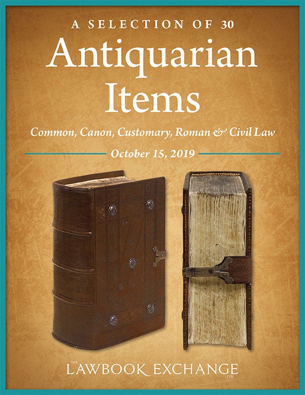 A Selection of 30 Antiquarian Items: Common, Canon, Customary, Roman & Civil Law