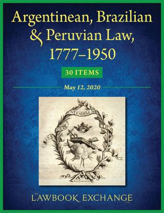 Argentinean, Brazilian & Peruvian Law, 1777–1950