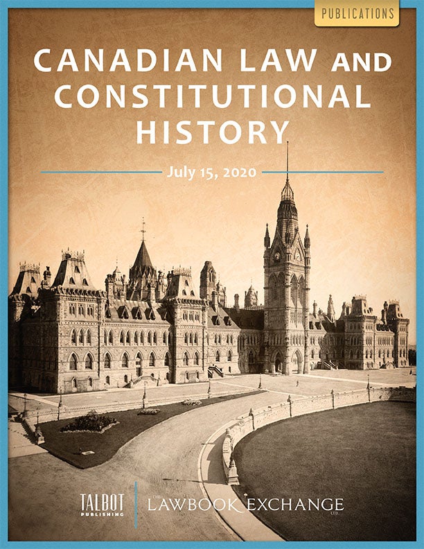 Canadian Law and Constitutional History
