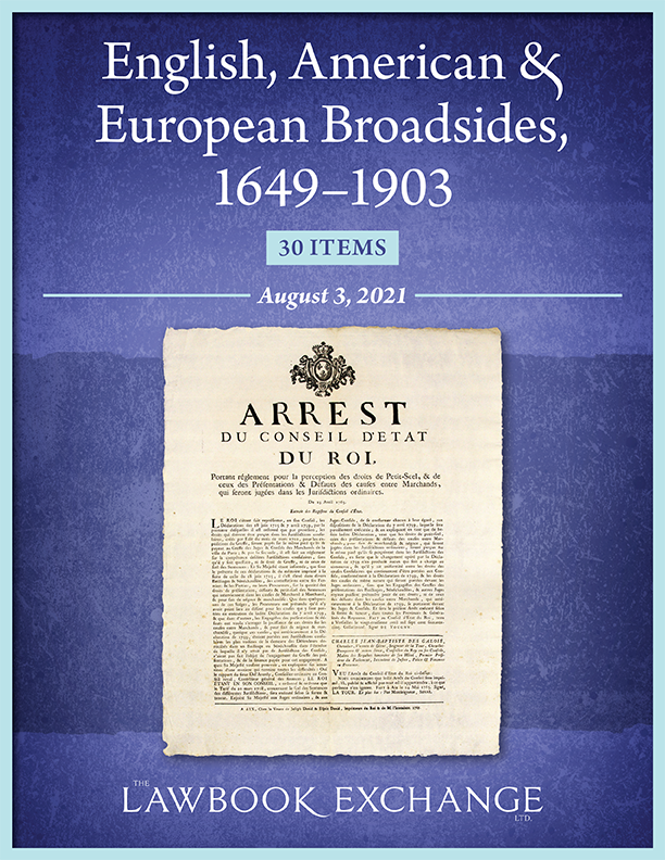 English, American & European Broadsides, 1649–1903: 30 Items