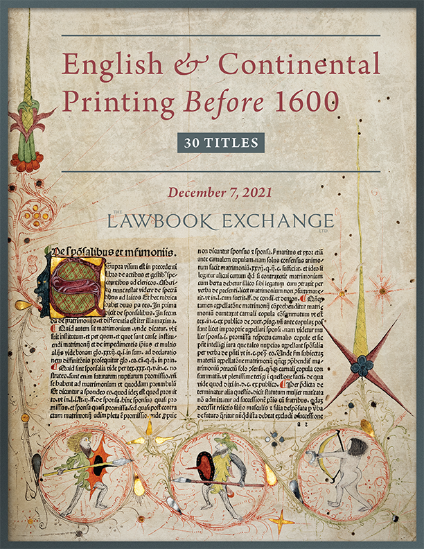 English & Continental Printing Before 1600: 30 Titles
