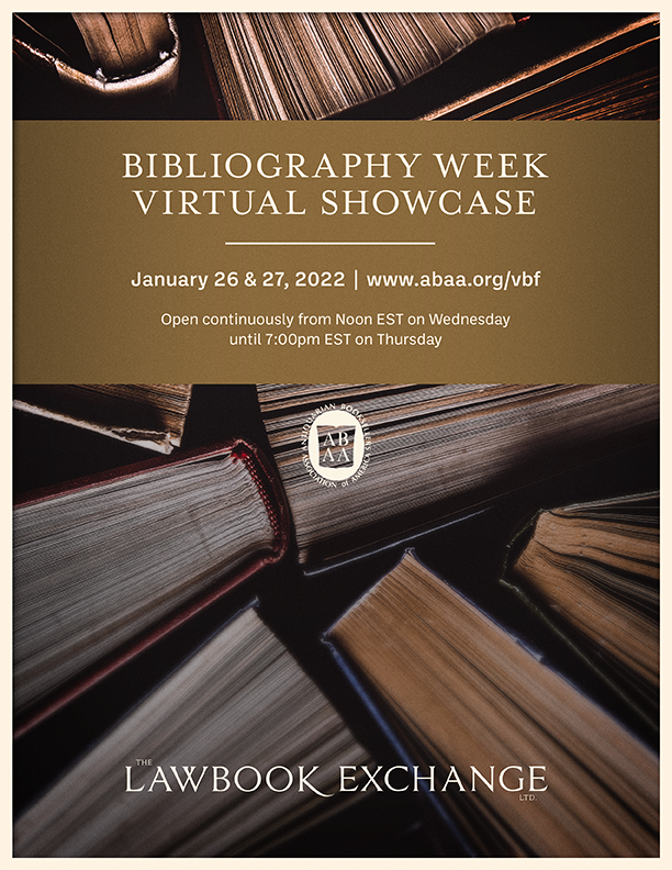 ABAA Bibliography Week Virtual Showcase 