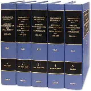 Item #14799 A Comprehensive Bibliography of American Constitutional and Legal. Kermit L. Hall