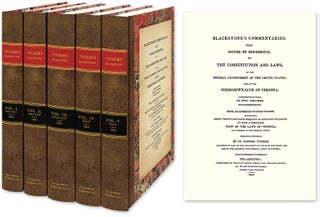 Item #17150 Blackstone's Commentaries With Notes of Reference to the Constitution. Blackstone....