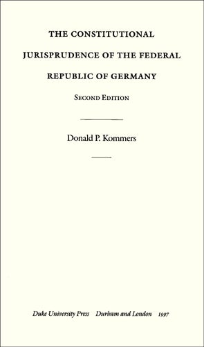 Item #19580 The Constitutional Jurisprudence...Germany 2d ed. Cloth. 1997. Donald P. Kommers.