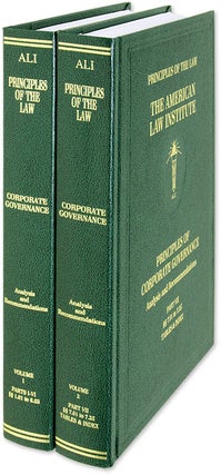 Item #20465 Principles of Corporate Governance. 2 Vols. American Law Institute