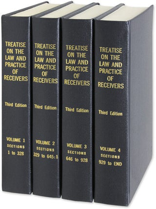 Item #20590 A Treatise on the Law and Practice of Receivers... 3d ed 4 Vols. Ralph Ewing Clark