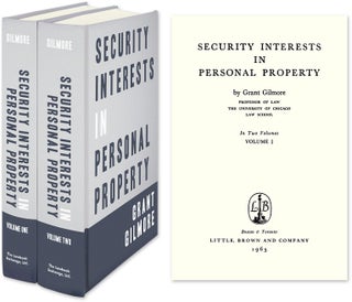 Item #24503 Security Interests in Personal Property. 2 Volumes. Grant Gilmore
