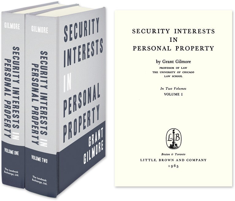 Item #24503 Security Interests in Personal Property. 2 Volumes. Grant Gilmore.
