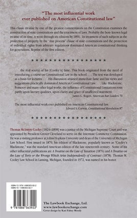 A Treatise on the Constitutional Limitations... Legislative Power...