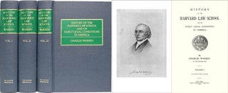 Item #25710 History of the Harvard Law School and of Early Legal Conditions in. Charles Warren