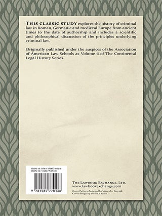 A History of Continental Criminal Law.