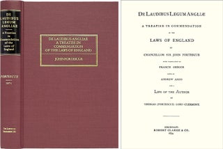 Item #26071 De Laudibus Legum Angliae. A Treatise in Commendation of the Laws. Sir John Fortescue