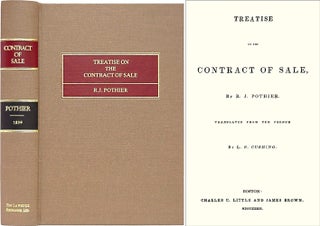 Item #26771 Treatise on the Contract of Sale. Robert Joseph Pothier, L S. Cushing