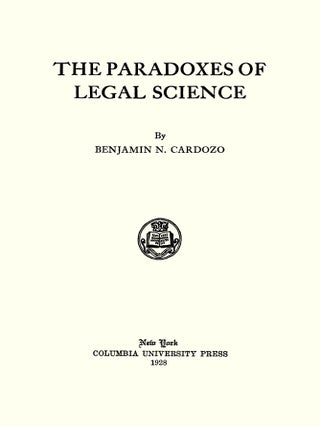 The Paradoxes of Legal Science.