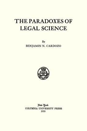 The Paradoxes of Legal Science.