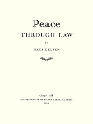 Peace Through Law.