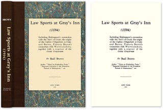 Item #28499 Law Sports at Gray's Inn (1594) Including Shakespeare's Connection. Basil Brown