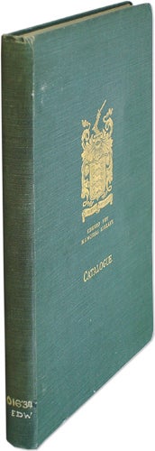 Item #28738 Catalogue of the Books, Pamphlets, And Other Documents in the Library. B. M. Headicar, Edward Fry Library.