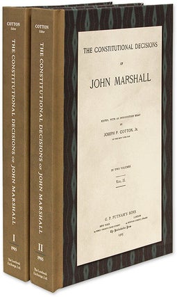 Item #28755 The Constitutional Decisions of John Marshall. 2 Vols. ed., Intro, John Marshall,...