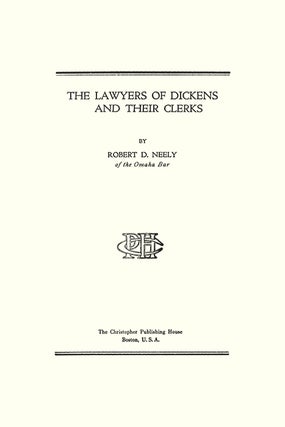 The Lawyers of Dickens and Their Clerks